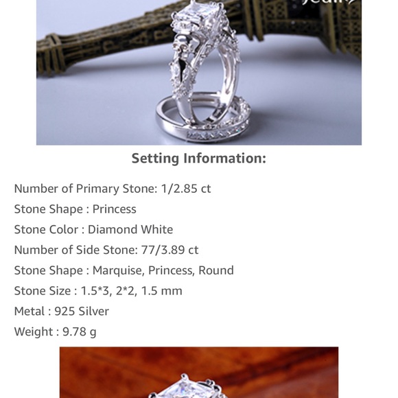 Jeulia Skeleton Sterling Silver Engagement Ring Size 3 - Picture 5 of 15